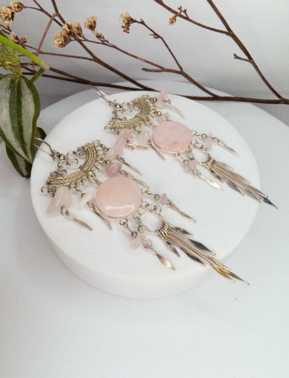 Brinco Nostalgia - Quartzo rosa