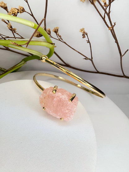 Bracelete estrela - Quartzo rosa
