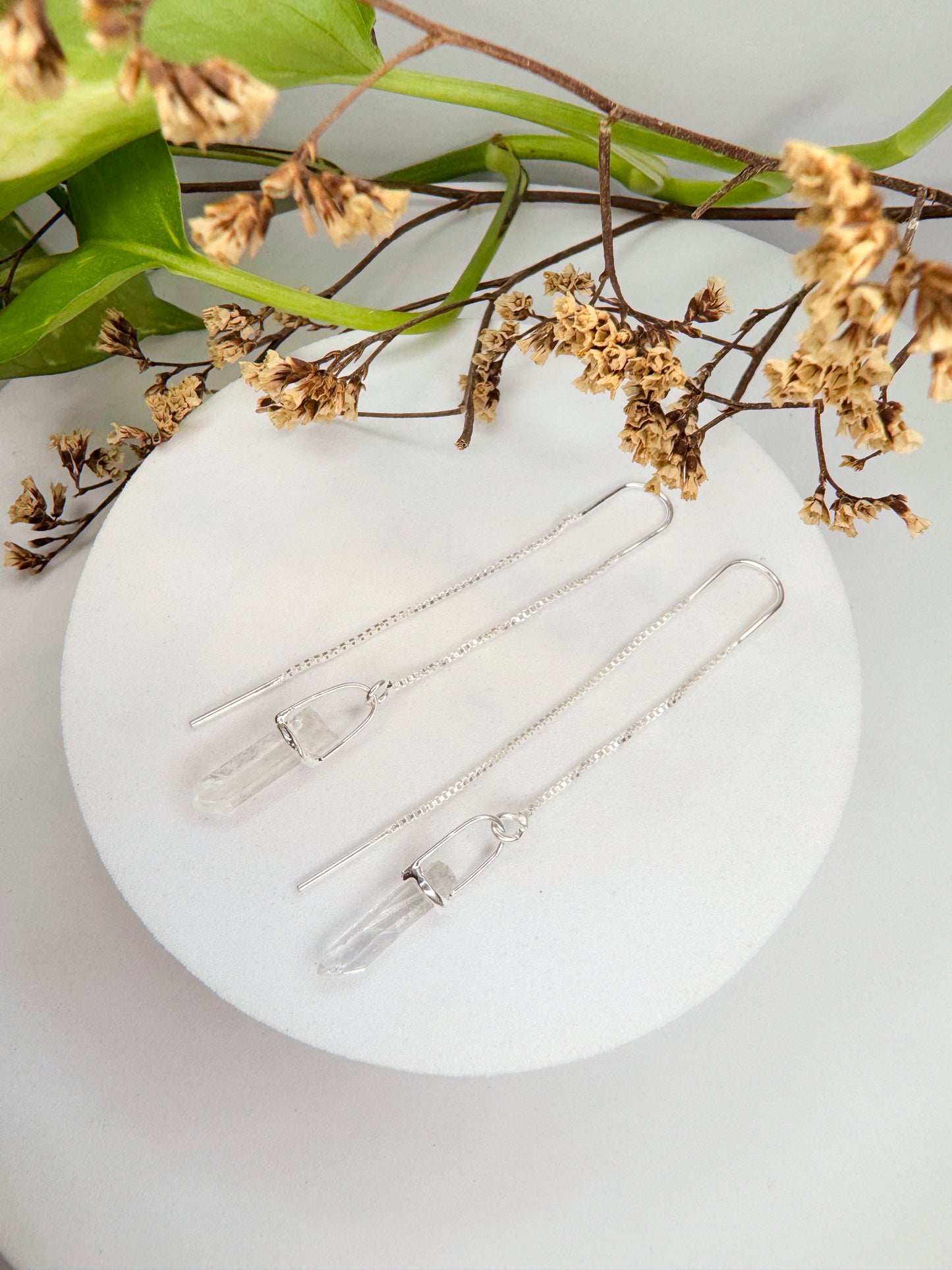 Brinco zen - Quartzo de Cristal