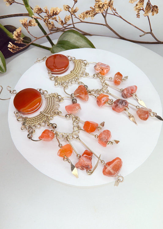 Brinco nostalgia - Cornalina