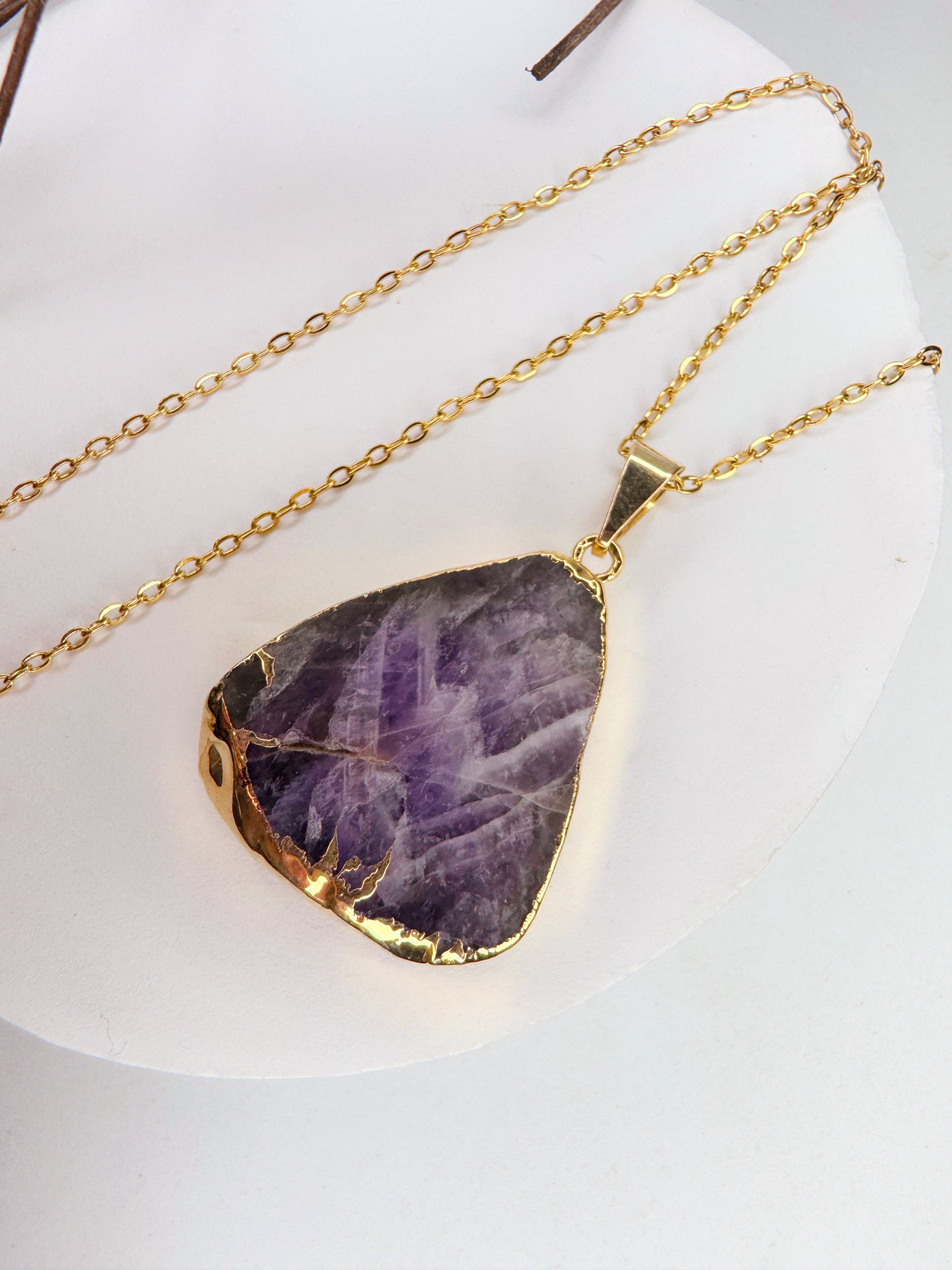 Colar ametista - fatiada