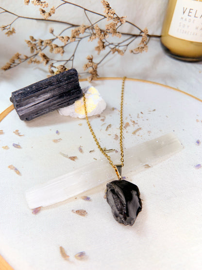 Colar Nature - Obsidiana Negra