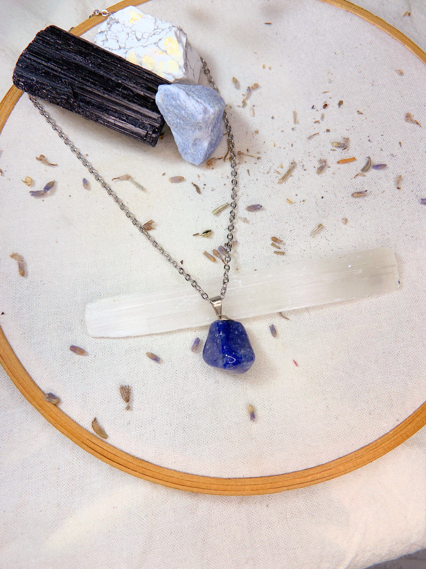 Colar essência - Sodalita Lapidado