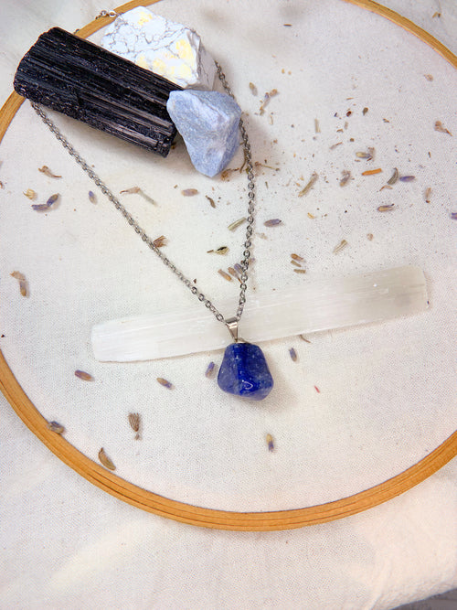 Colar essência - Sodalita Lapidado