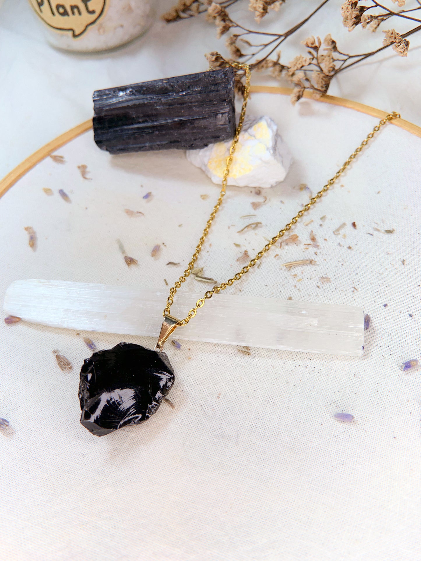 Colar Nature - Obsidiana Negra