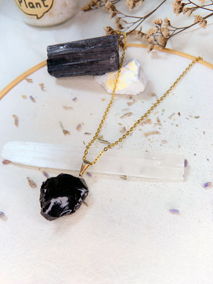 Colar Nature - Obsidiana Negra