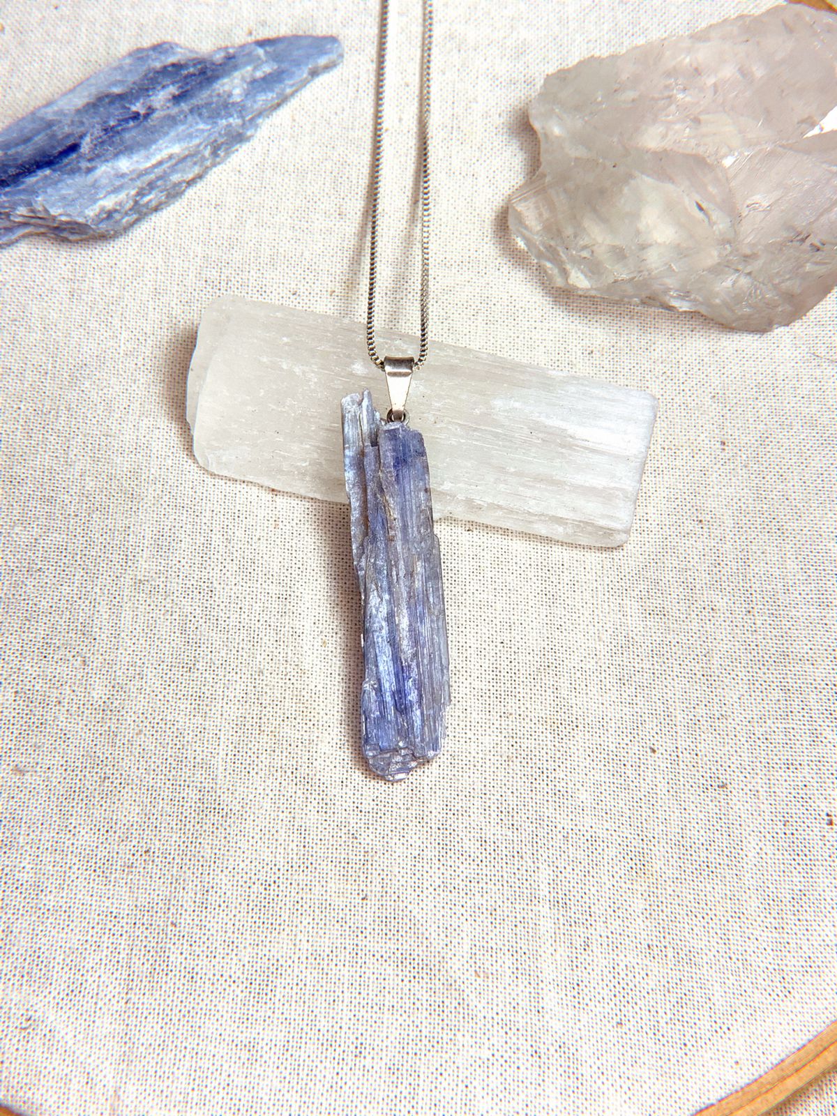 Colar Nature - Cianita Azul