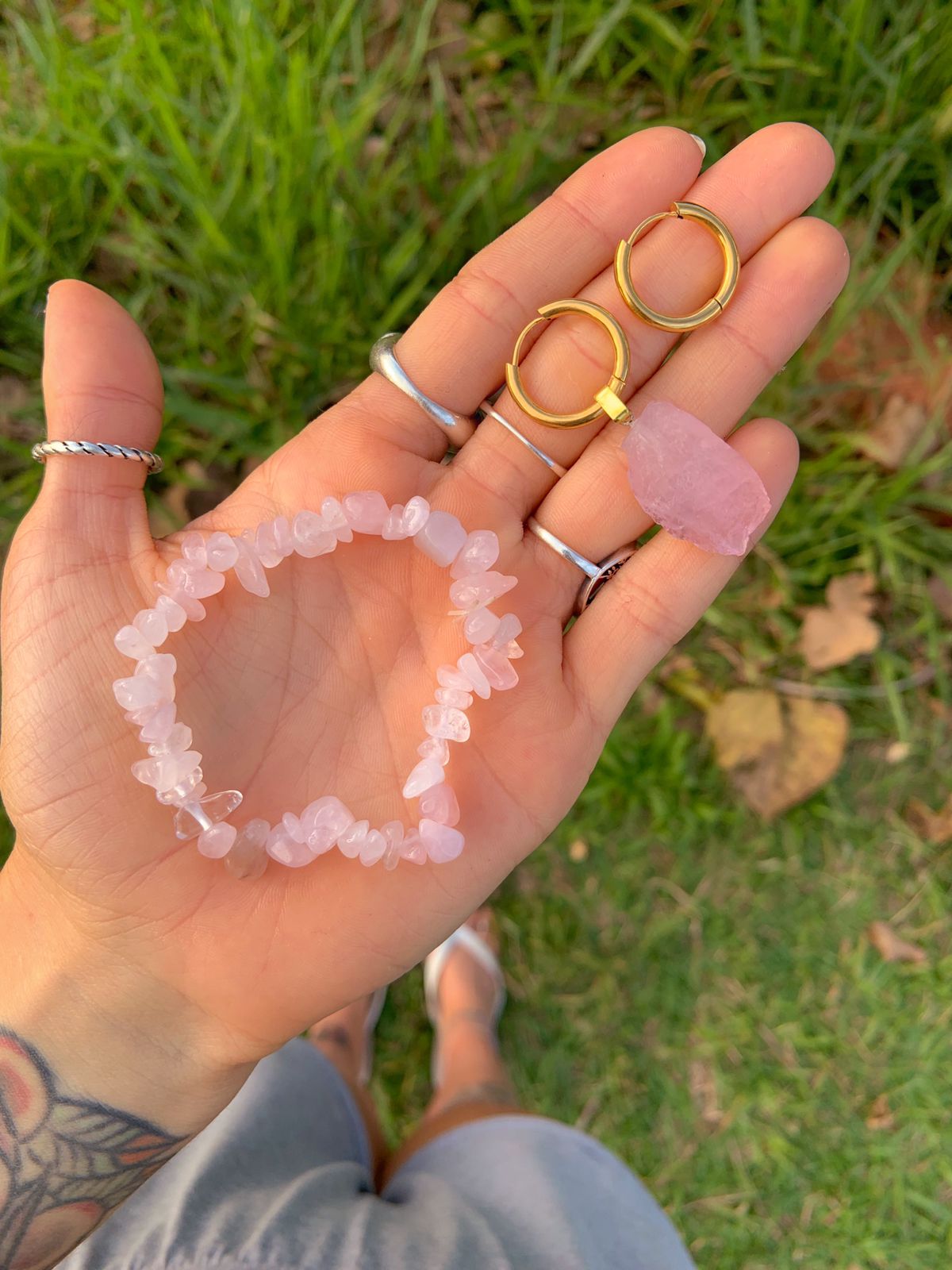 Pulseira Constelação - Quartzo Rosa